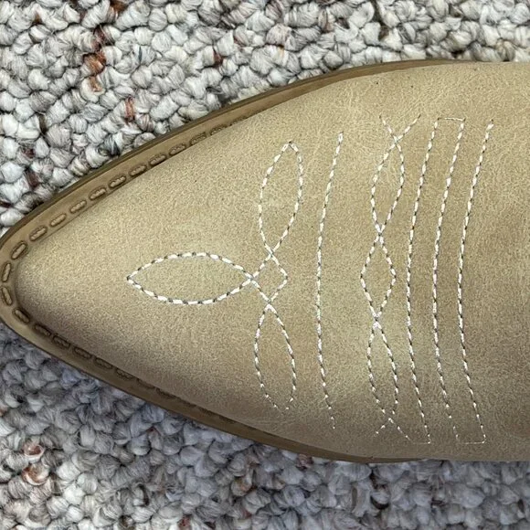 Dirty Laundry Josea Cowboy Boot Women's Size 8 Mid Calf Soft Shaft Cream New - Picture 11 of 11